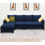 Rihan 6 Seater L Shape Sofa Set Living Room (Blue Fabric) Left Side Sofa