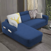Amanda LHS 4 Seater L Shape,Sofa Set for Living Room (Blue Fabric)