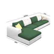 Badger LHS 6 Seater L Shape Sofa Set for Living Room (Black Fabric) Premium Fabric Sofa