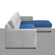 Fracher RHS 4 Seater L Shape Sofa Set for Living Room (Blue Grey Fabric) Premium Fabric Sofa