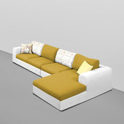 Badger LHS 6 Seater L Shape Sofa Set for Living Room (Black Fabric) Premium Fabric Sofa