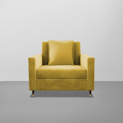 Garcia 1 Seater Sofa Set for Living Room (Black Colour) Premium Fabric Sofa