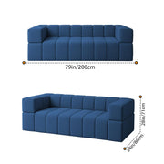 Casaliving Royce Modern Velvet Fabric Sofa, Tufted Design Upholstered 3 Seater Sofa Set for Living Room, Premium Velvet Fabric Sofa (Black)