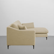 Cortina RHS 4 Seater L Shape Sofa Set for Living Room (Cream Fabric) Premium Fabric Sofa