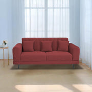 Casaliving Isabella 3 Seater Sofa Set for Living Room (Black Grey Colour Fabric) Premium Fabric Sofa