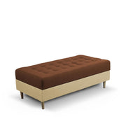 Ashton RHS 4 Seater L Shape Sofa Set with Center Table for Living Room (Cream Brown Fabric) Premium Fabric Sofa