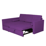 Megan LHS 4 Seater L Shaped Sofa Cum Bed for Living Room (Purple Fabric) Premium Fabric Sofa