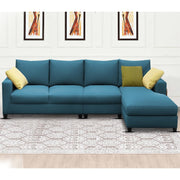 Rihan 6 Seater L Shape Sofa Set Living Room (Turquise Fabric) Right Side Sofa