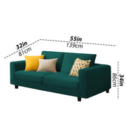 Minta 2 Seater Sofa Set for Living Room (Pine- Colour Fabric) Premium Fabric Sofa Set for Living Room