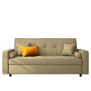 Artic 3 Seater Sofa Cum Bed for Living Room (Black) Premium Velvet Fabric Sofa