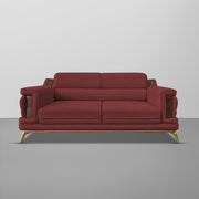 Falconar 3 Seater Sofa Set for Living Room (Maroon Fabric) Premium Fabric Sofa