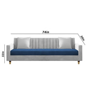 Garcia 3+2 Seater Sofa Set for Living Room (Black - Grey)