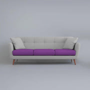 Letty 3 Seater Sofa Set for Living Room (Purple Grey Colour) Premium Fabric Sofa