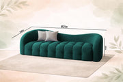 Ariana Modern Premium Boucle Fabric Sofa, Upholstered 3 Seater Sofa Set for Living Room, (Black Colour) Premium Boucle Fabric Sofa