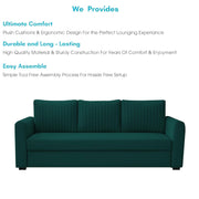 Clifton 3 Seater Sofa Cum Bed for Living Room (Pine Fabric) Premium Fabric Sofa