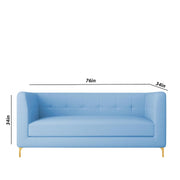 Magnus 3 Seater Sofa Set for Living Room (Turquise Colour) Premium Fabric Sofa