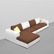 Badger LHS 6 Seater L Shape Sofa Set for Living Room (Black Fabric) Premium Fabric Sofa