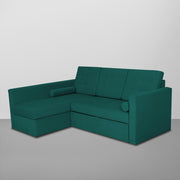 Megan LHS 4 Seater L Shaped Sofa Cum Bed for Living Room (Pine Fabric) Premium Fabric Sofa