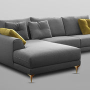 Viva LHS 6 Seater L Shape Sofa Set for Living Room (Grey) Premium Fabric Sofa