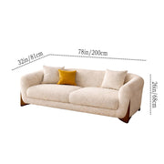 Elora Modern Premium Boucle Fabric Sofa, Upholstered 3 Seater Sofa Set for Living Room, (Black Colour) Premium Boucle Fabric Sofa