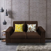 Nancy 2 Seater Sofa Set for Living Room | Color - Brown Grey
