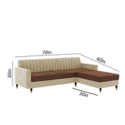 Grayon 3 Seater Convertible Sofa Set for Living Room, 3 Seater & Ottoman Modular Sectional Couch for Small Space (Black Colour) Fabric Sofa Set