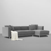 Vesco RHS 6 Seater L Shape Sofa Set for Living Room (Grey) Premium Fabric Sofa