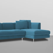Vesco RHS 6 Seater L Shape Sofa Set for Living Room (Turquise) Premium Fabric Sofa