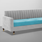 Garcia 3 Seater Sofa Set for Living Room (Blue Black Colour) Premium Fabric Sofa