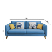 Duckby 3 Seater Sofa Set for Living Room (Black Colour) Premium Fabric Sofa