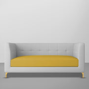 Magnus 3 Seater Sofa Set for Living Room (Yellow Grey Colour) Premium Fabric Sofa