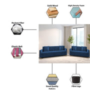 Garcia 3+2 Seater Sofa Set for Living Room (Black - Grey)