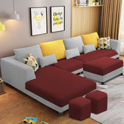 Minta LHS 8 Seater L Shape Sofa Set with Ottoman & 2 Puffy for Living Room (Green Fabric)