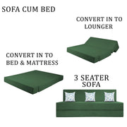 Mapron 1 Seater Sofa Cum Bed with 1 Cushions for Living Room (Black Fabric) Premium Fabric Sofa 2.5x6 Feet