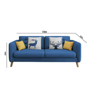 Duckby 3 Seater Sofa Set for Living Room (Black Colour) Premium Fabric Sofa
