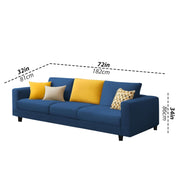 Minta 3 Seater Sofa Set for Living Room (Blue Colour Fabric) Premium Fabric Sofa