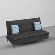 Calvin 3 Seater Sofa Cum Bed for Living Room (Black Fabric) Premium Fabric Sofa