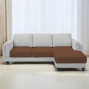 Casaliving Logan RHS 4 Seater L Shape Sofa Set for Living Room (Blue Black Fabric) Premium Fabric Sofa