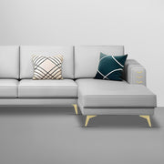 Falco RHS 4 Seater L Shape Sofa Set for Living Room (Grey Fabric) Premium Fabric Sofa