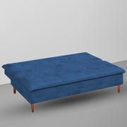 Calvin 3 Seater Sofa Cum Bed for Living Room (Black Fabric) Premium Fabric Sofa