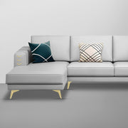 Falco LHS 4 Seater L Shape Sofa Set for Living Room (Grey Fabric) Premium Fabric Sofa