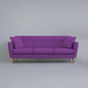 Letty 3 Seater Sofa Set for Living Room (Purple Colour) Premium Fabric Sofa