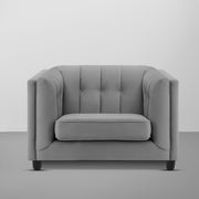 Sinclair 1 Seater Sofa Set for Living Room (Blue Colour) Premium Fabric Sofa