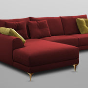 Viva LHS 6 Seater L Shape Sofa Set for Living Room (Maroon) Premium Fabric Sofa