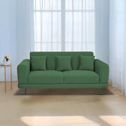 Casaliving Isabella 3 Seater Sofa Set for Living Room (Black Grey Colour Fabric) Premium Fabric Sofa