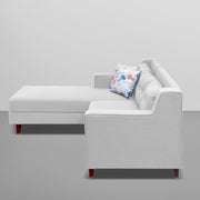 Lifestyle 4 Seater LHS L Shape Sofa Set for Living Room - (Grey Fabric) Premium Fabric Sofa Set