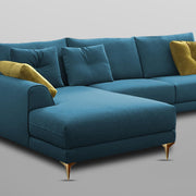 Viva LHS 6 Seater L Shape Sofa Set for Living Room (Turquise) Premium Fabric Sofa