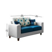 Casaliving Rolando 3 + 2 Seater Sofa Set for Living Room (Blue Grey Colour Fabric) Premium Fabric Sofa Set