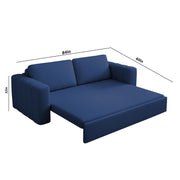 Casaliving Roxy 3 Seater Sofa Cum Bed for Living Room (Blue Colour) Premium Fabric Sofa Set-Blue Colour Sofa Cum Bed