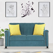 Rogelio 1 Seater Sofa Set for Living Room (Black Fabric)